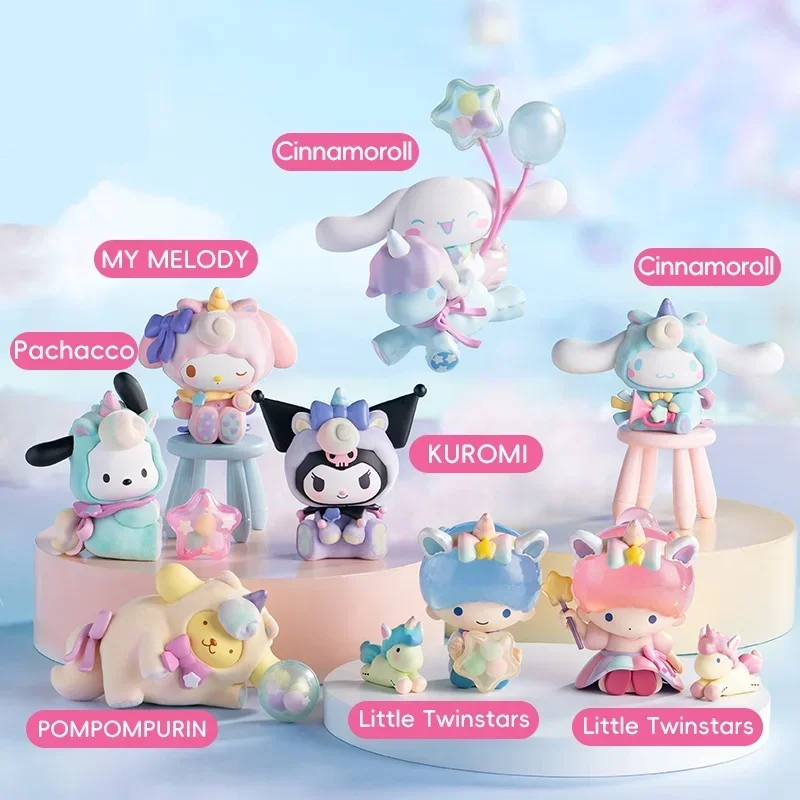 Sanrio Anime Kuromi My Melody Cinnamoroll Pochacco Model Toys, Park Collection, Cute Anime Figurine Collection Toys, Genuine Gifts