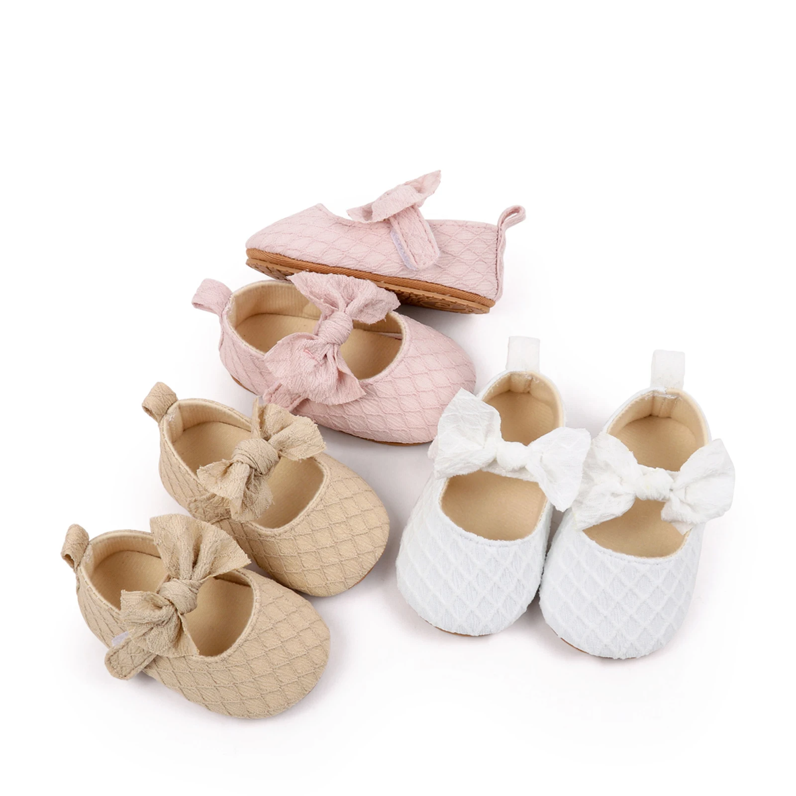 

VISgogo Baby Girl Mary Jane Flats Cute Bow Non-slip Soft Soles Newborn Crib Shoes Princess Dress Wedding Shoes for Toddler