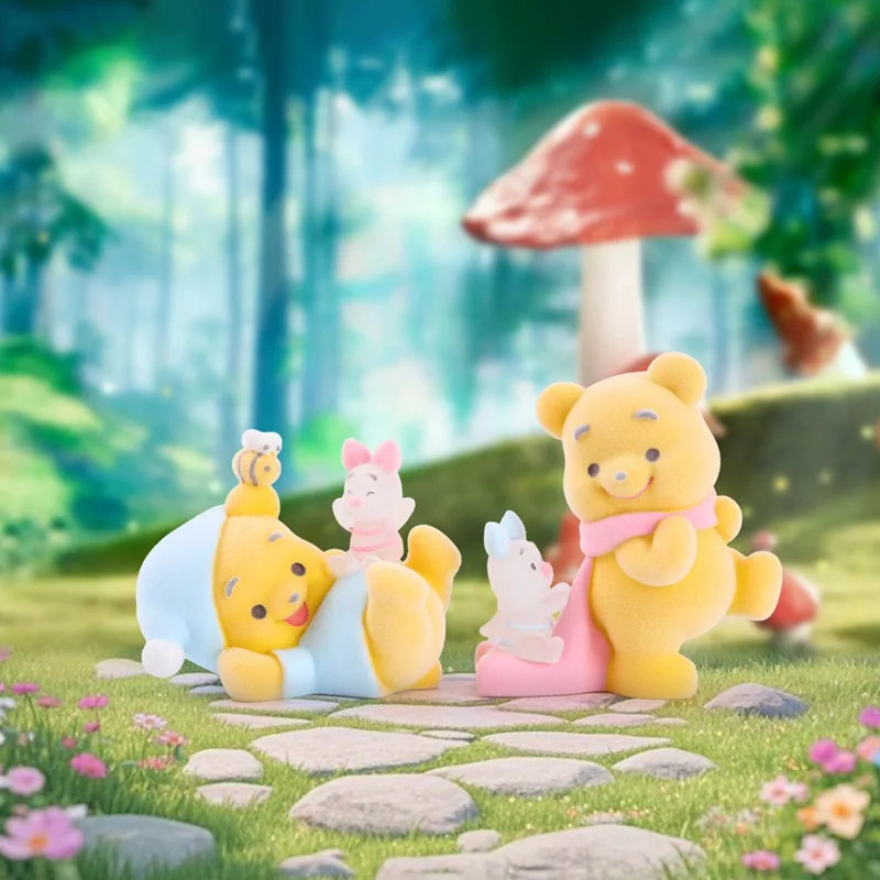 تمثال كرتوني على الجري مطيع نيني الدب أفخم يتدفقون صندوق أعمى الديكور وعاء العسل الأصفر الدب هدية صندوق غامض