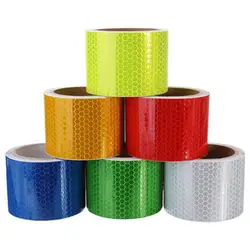 X 5cm Safety Reflective Tape Self Adhesive Safty Car Decoration Sticker Reflector Protective Tape Auto Motorcycle Sticker