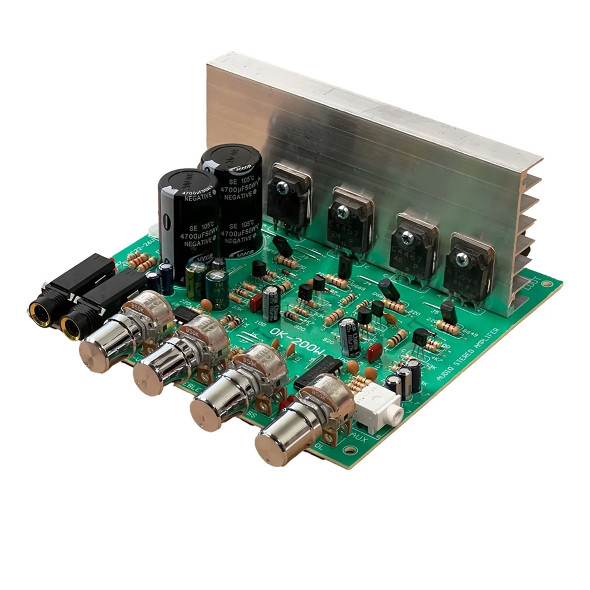 New OK200W 2Channel 4-8Ohm Amplifiers Module Board Double Group AC18-26V 2 Channel Power Amplifiers Board Finished A