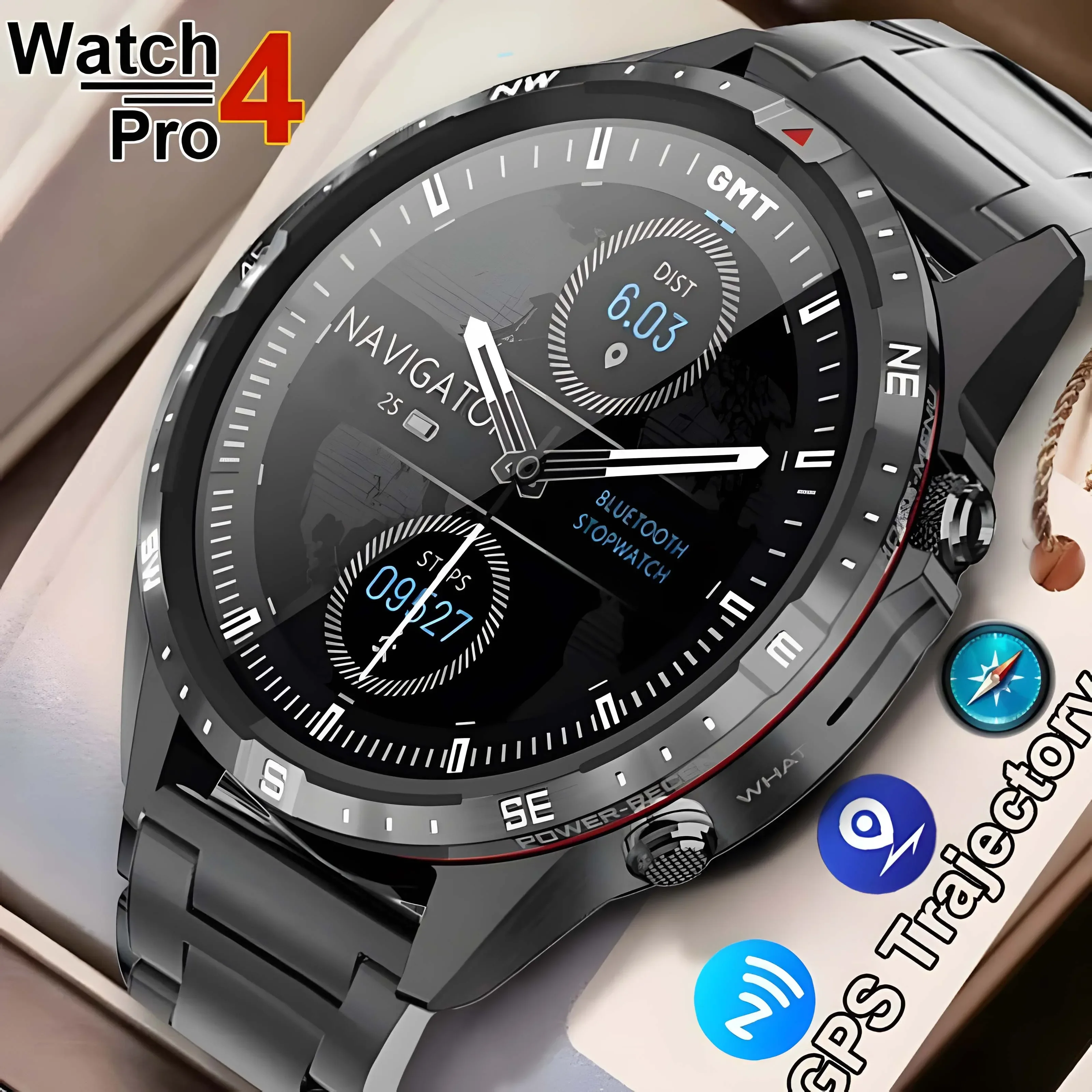 

New Men Fitness Smart Watch Heart Rate Monitor Pedometer IP68 Waterproof Compass Men Smart Watch 100+ Sports Modes For Android