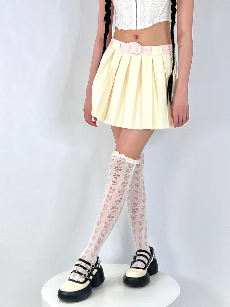 Stockings Women's Pure Cotton Vintage Satin Lace Hollow Love Decorative High Black White Lolita Knee Socks Leg Shaping Spring1Pc