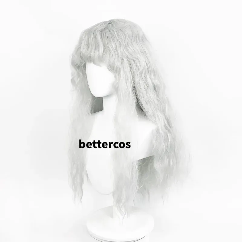 คอสเพลย์กริฟฟิต -วิกผมยาว 70 ซม. หยิกหยักสีเทาอ่อน เหมาะสำหรับงานปาร์ตี้ฮาโลวีนและคริสต์มาส