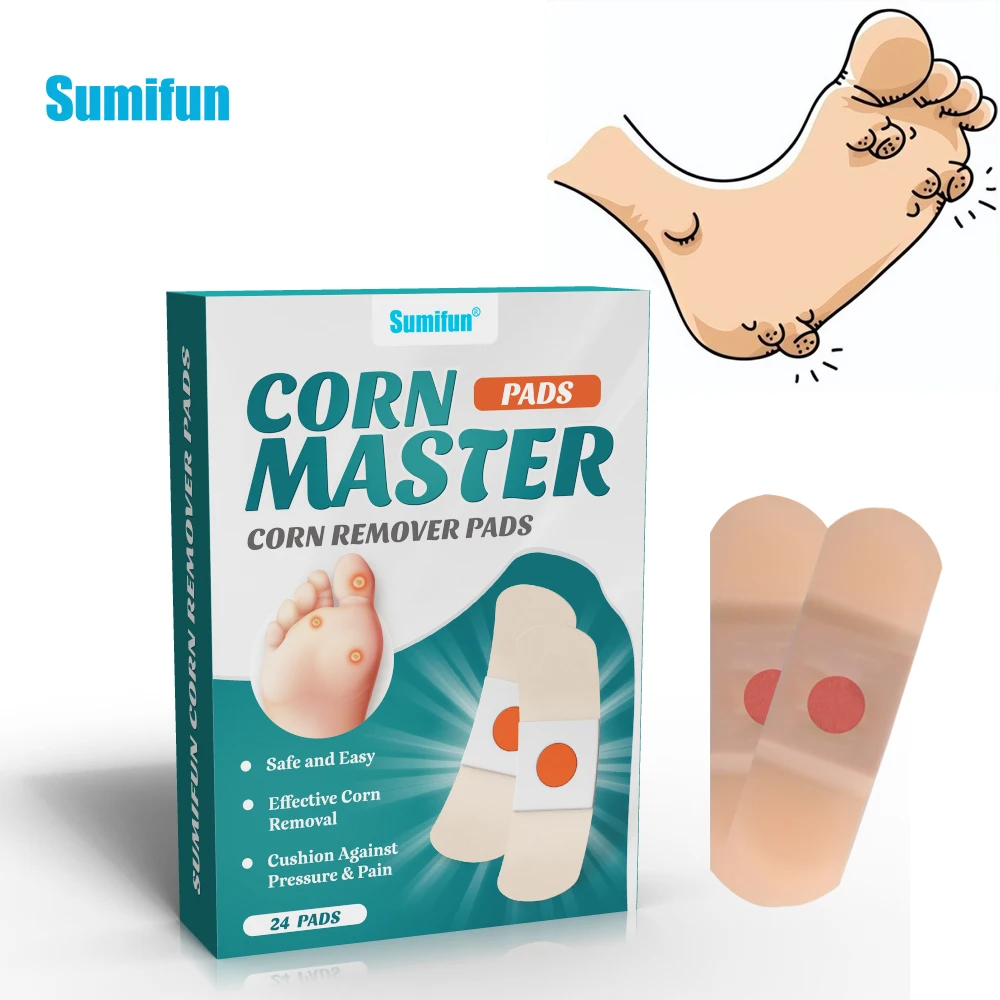 

24/48Pcs Sumifun Foot Corn Removal Patch Plantar Calluses Pain Relief Medical Plaster Pad Anti Friction Care Pedicure Sticker