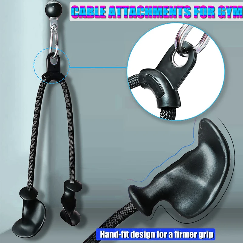 

Tricep Rope & Lat Pulldown Handle Cable Machine Accessories for Home Gym