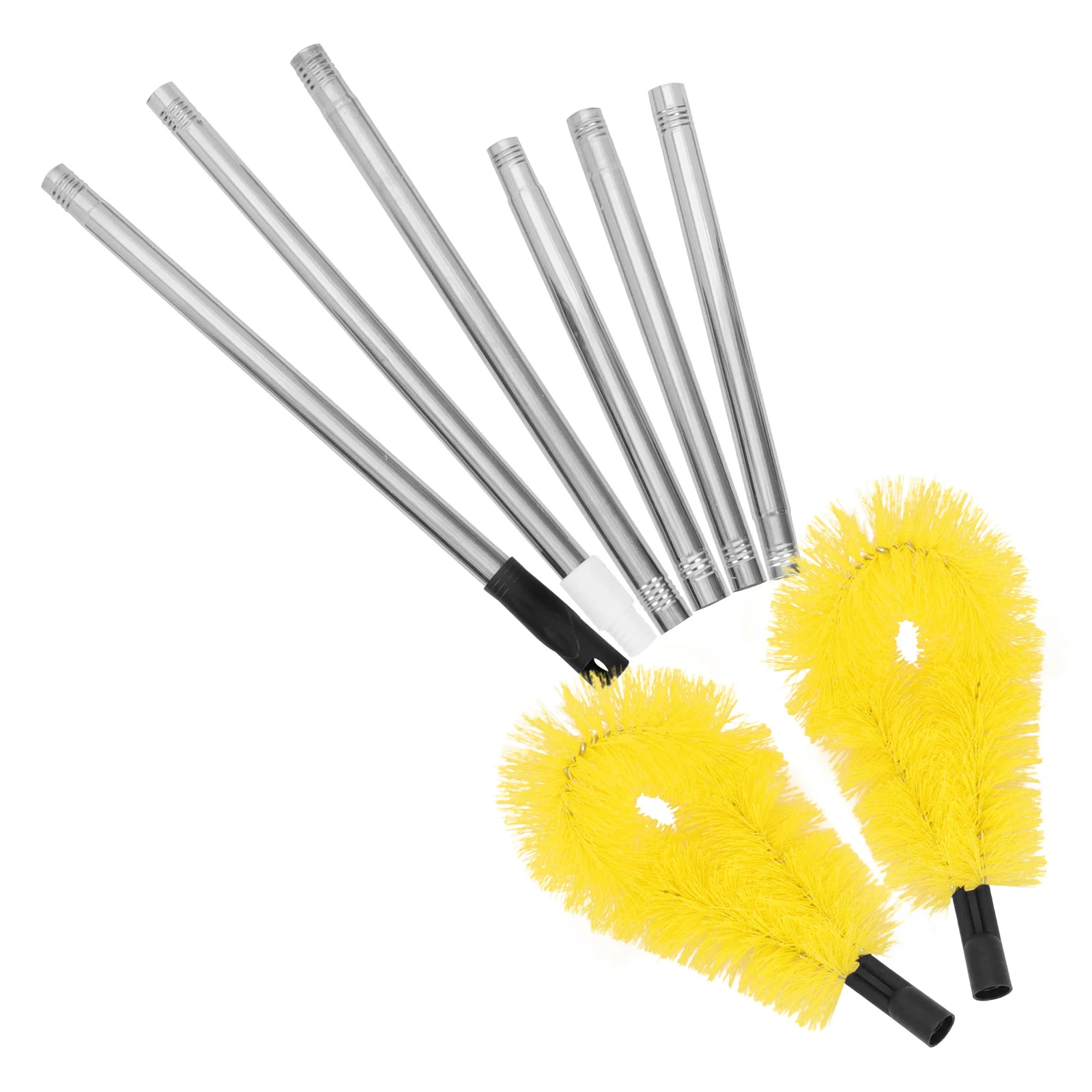 

1Set Extendable Gutter Cleaning Brush Adjustable Length Telescoping Pole Brush Multi-Angle Roof Downspout Cleaner Tool Yellow
