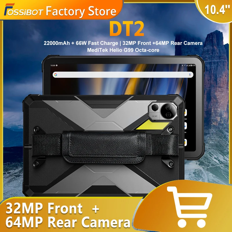 FOSSiBOT DT2 Rugged Tablet Pad 66W Android 13 Helio G99 20GB+256GB 10.4 \