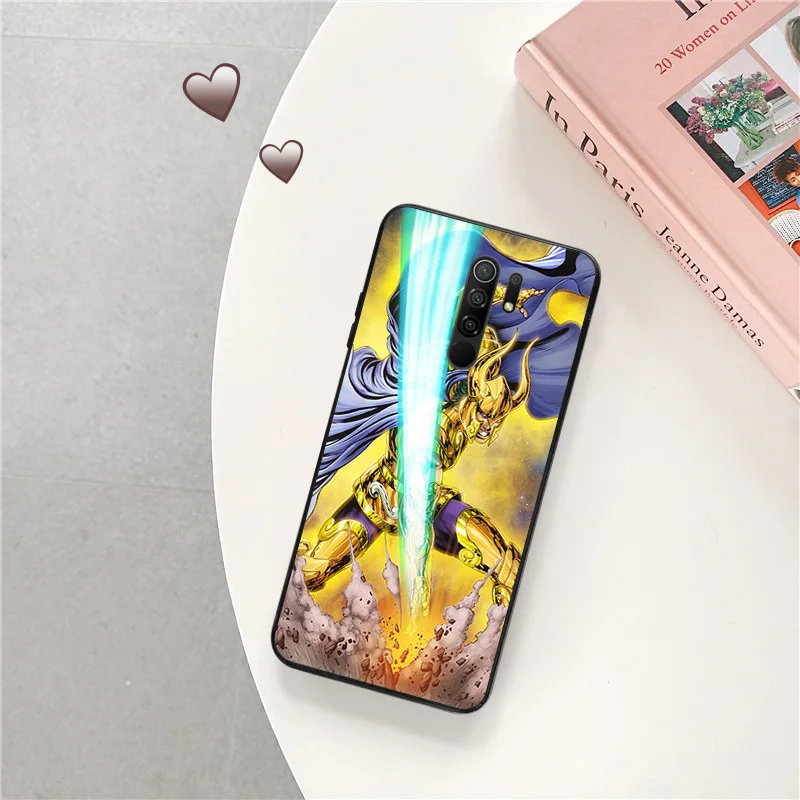 Phone Case for Redmi A2 A1 K60 K50 K40 9T 9C 9A Note 9 9S 8T 8 7 Xiaomi CC9Pro Eden Saint Seiya Anime Soft Black Anti-Drop Cover