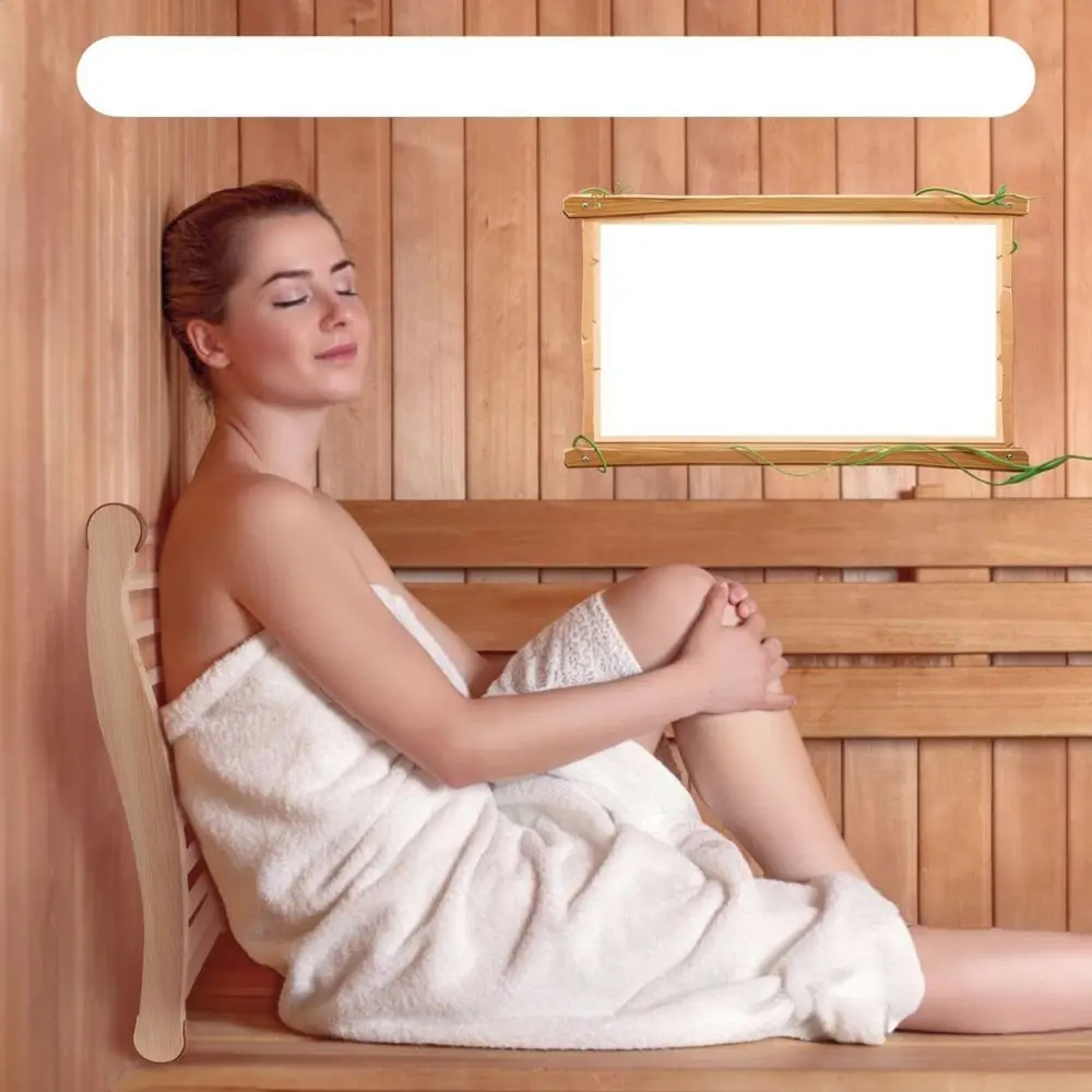Wave Curve Sauna Back Support Wooden Steam Room Backrest Ergonomic Relaxing Accessory For Home Hotel Spa Wellness