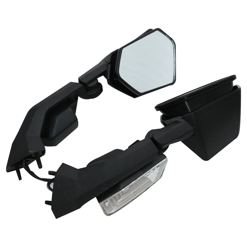 Motorcycle Side Rear View Mirrors Turn Signal For Kawasaki Ninja ZX10R 2008-2010 ZX6R 2005-2008