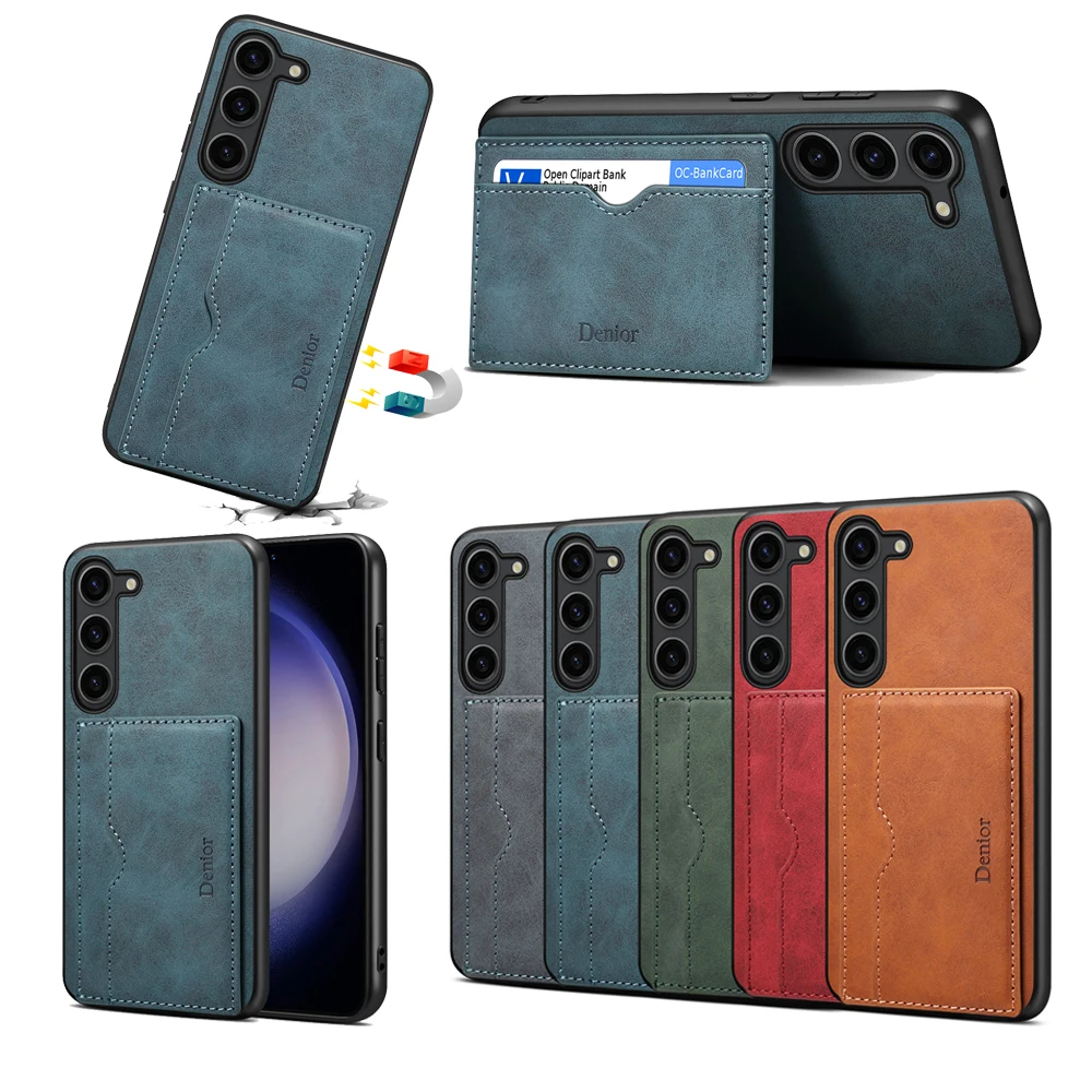 เคสโทรศัพท์หนังแบบแม่เหล็กหรูหรา สไตล์เรโทร ผิวด้าน สำหรับ Samsung Galaxy A55 5G A15 5G A25 A35 A05 A05S