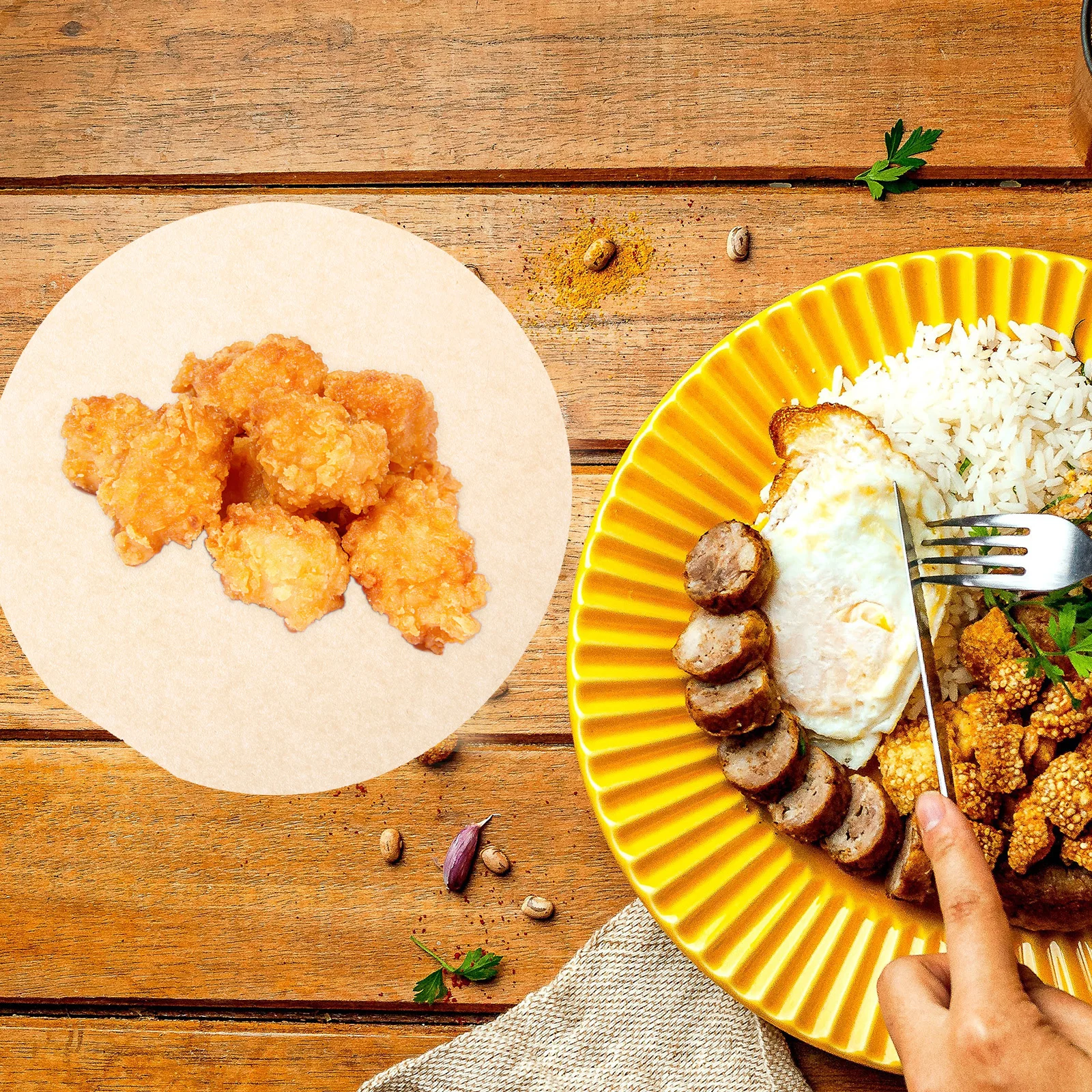 

500Pcs Round Parchment Paper Sheets Non-Stick Baking Paper High Temperature Resistant Oil Absorbing for Grill