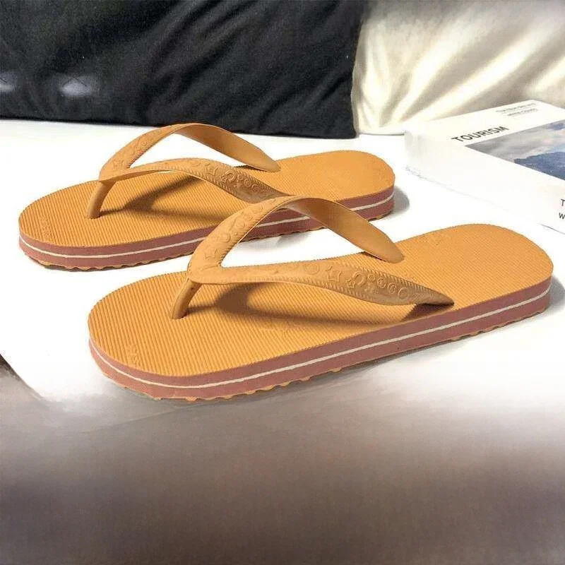 Sandalias de Hombre, Chanclas de Goma, Antideslizantes, Resistentes al Desgaste, para Playa y Exteriores, Estilo Juvenil, Modernas, con Plantilla de EVA