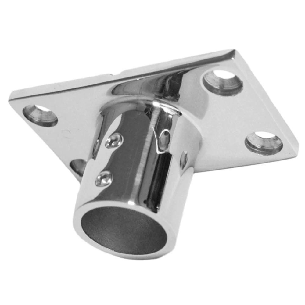 New Stainless Steel 22mm 90 Degree Boat Deck Handrail Rail Fitting Square Base Marine For Boat Yacht Rail Tube