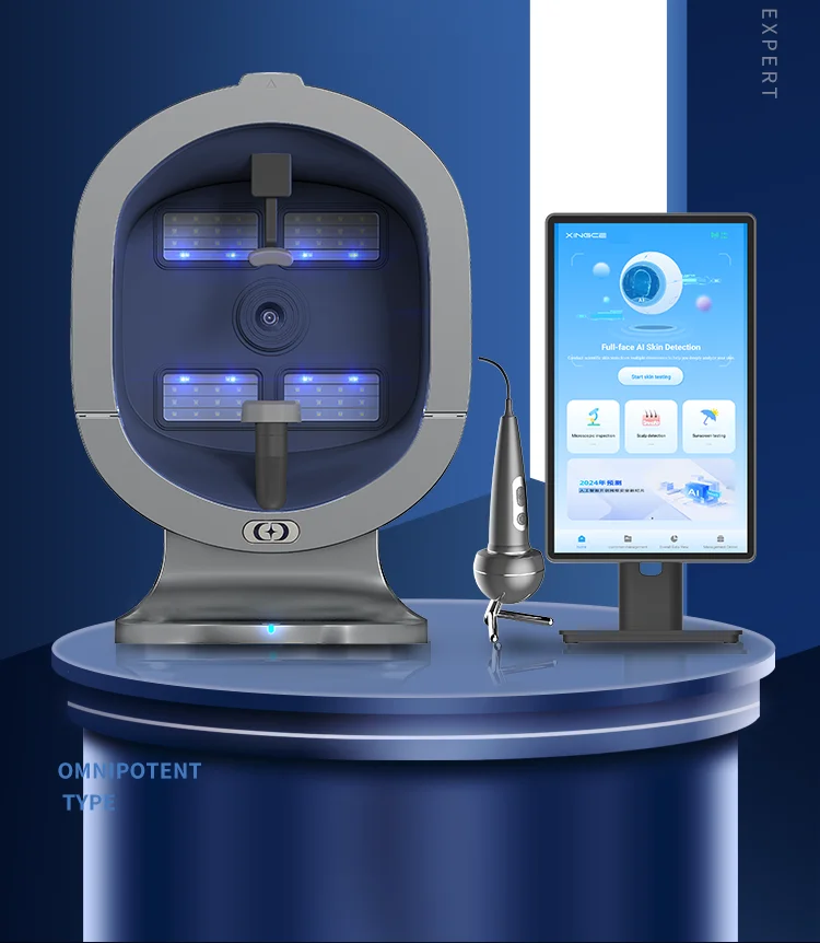 Premium Face Moisturizer Oil Detection Machine HD Camera Skin Analyzer Real Time Report Beauty Salon Facial Test Tool