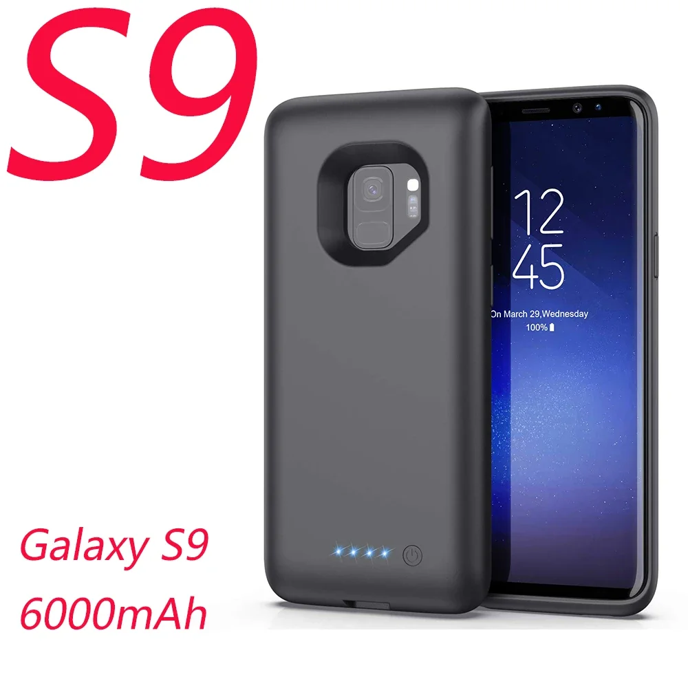 6000mAh Slim battery case For Samsung Galaxy S9 Silicone shockproof Rechargeable power bank Charging Cover For Samsung S9