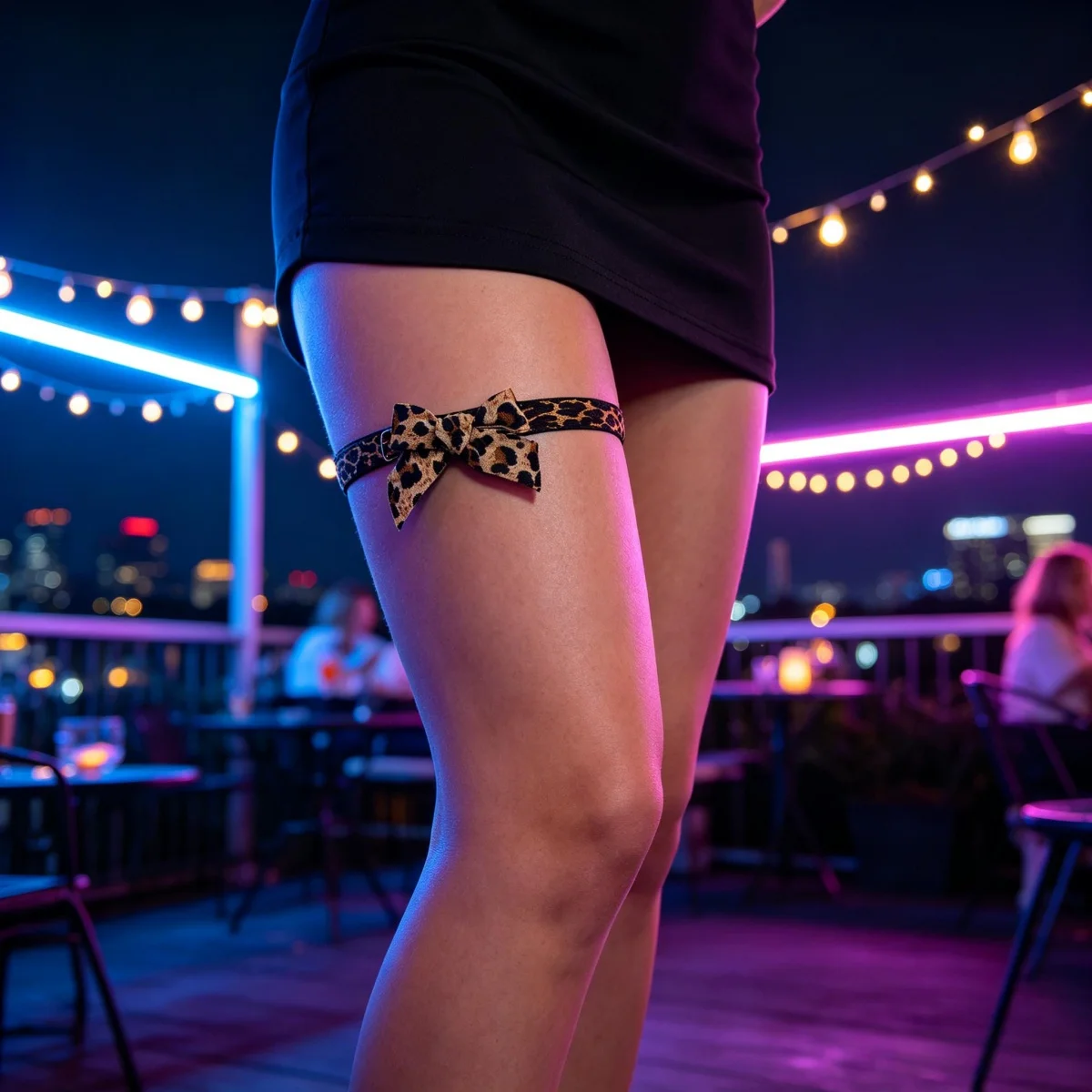 Leopard Print- Decorative Thigh Straps, Suitable for Female and -oriented Gothic Punk-style Clothing, Adjustable in Size