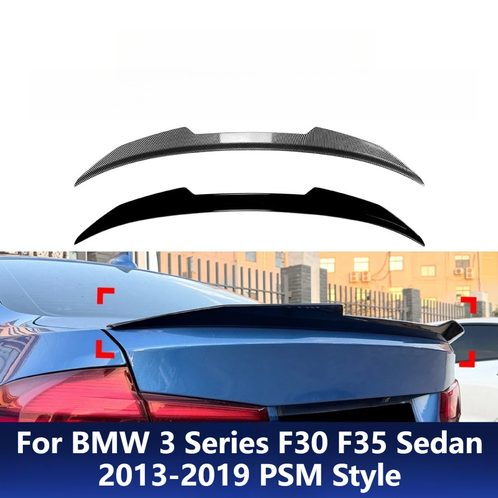 

For BMW 3 Series F30 F35 Sedan 2013-2019 PSM Style Rear Spoiler Wing Lip Aerodynamic Exterior Upgrade Modification Accessories