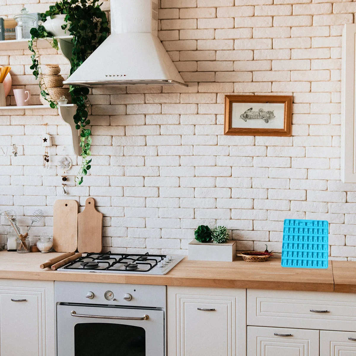 

53 Cavities Bear Shaped Silicone Mold DIY Chocolate Candy Ice Tray Red Easy Clean Reusable Food Grade Kitchen