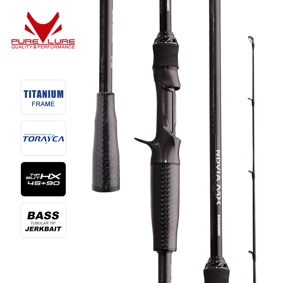 ロッド PURE LURE NVA 862MLS PURELURE NVA MAX 6FT 7.2FT Fishing Rod 1.5-20g Fast Action