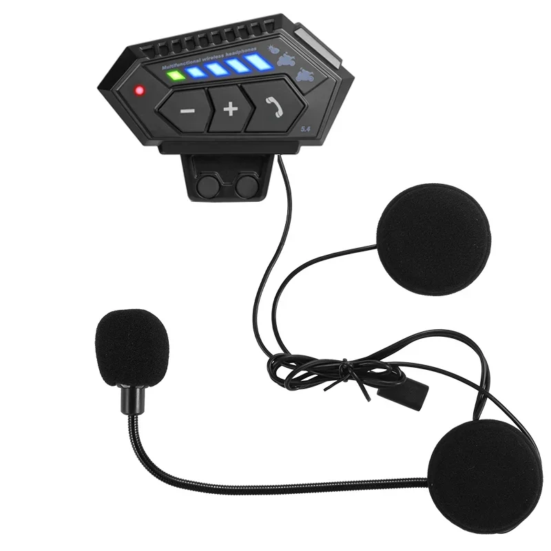 BT12-2x Motorcycle Helmet Headset with Ambient Light Noise Cancellation Voice Control Hands-Free Music Playback & Calling