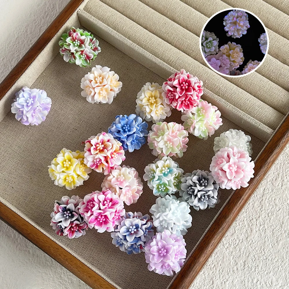 

Cordial Design 50Pcs 23*25MM DIY Fancy Bead/Luminous Effect/Hand Made/Jewelry Findings & Components/Flower Shape/Resin #18951