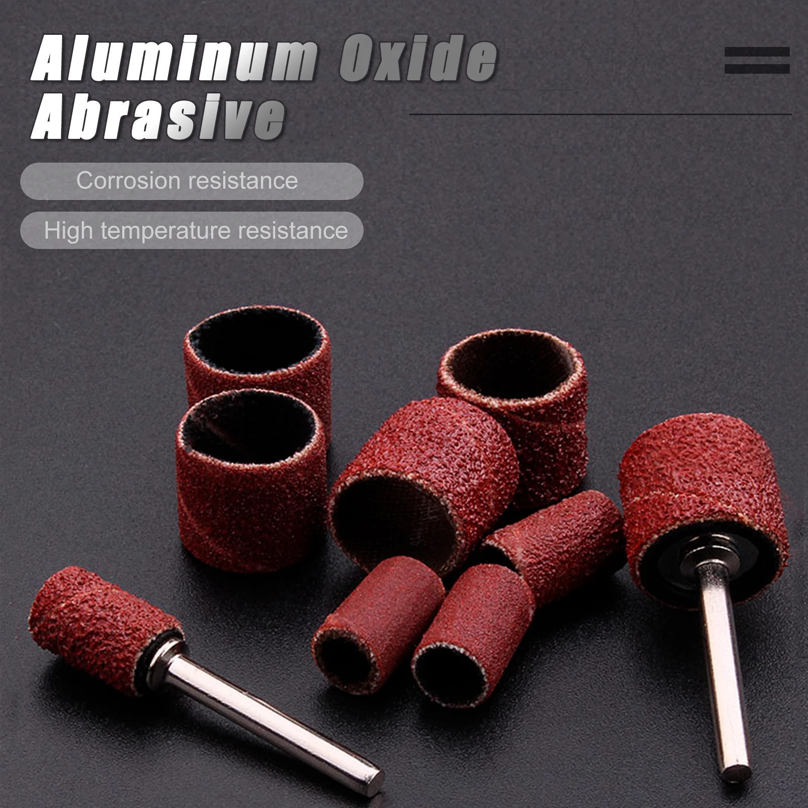 Kit tamburo abrasivo a grana 80-600 per fasce Abrasive Dremel manicotti abrasivi con mandrini in gomma per utensile rotante