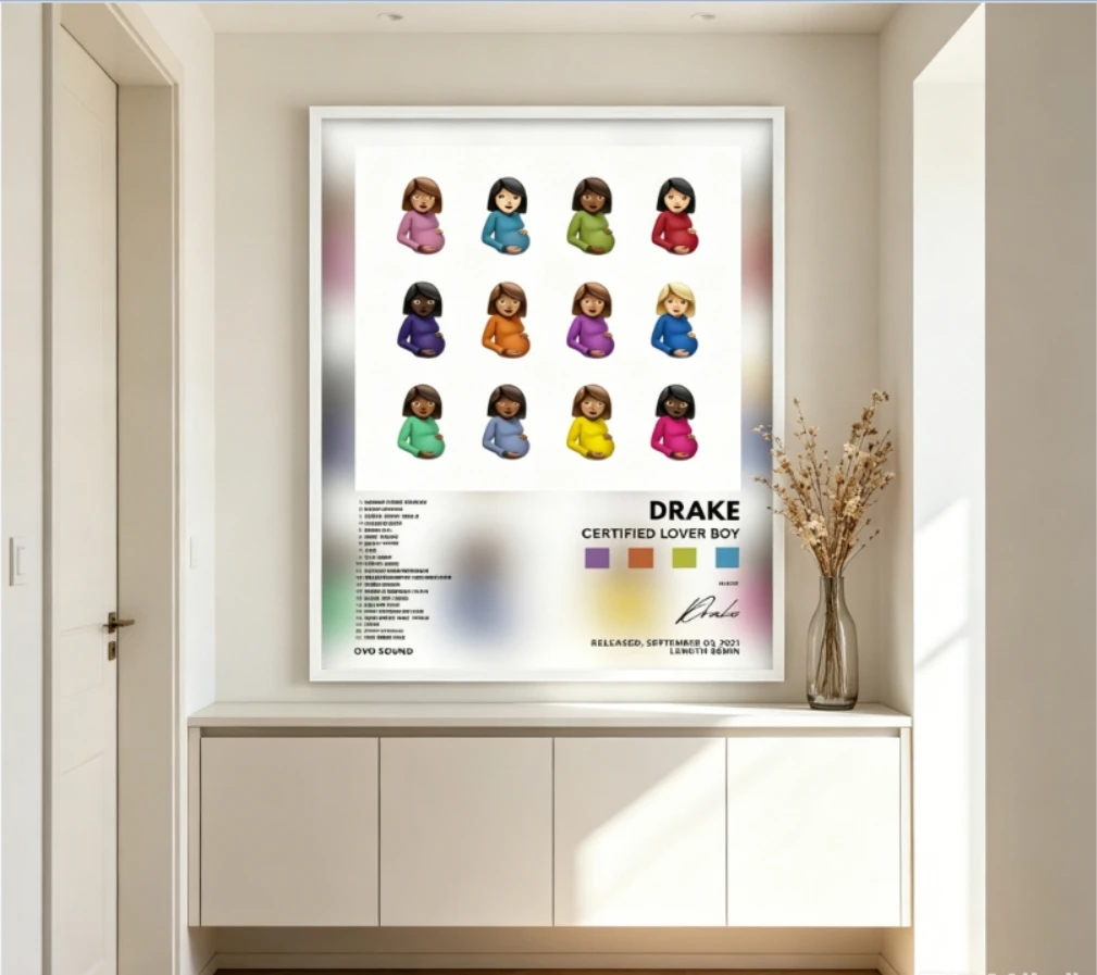 Canvas Wall Print, Modern Art Illustration, High‑Grade Home Decoration Artwork for Bedroom, Living Room, Office & Interior Space