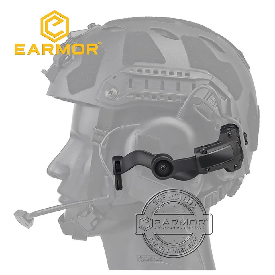 

ORIGINAL EARMOR M16C Headset Rail Mount Bracket 360 ° Rotatable ARC Rail Adapter for MOD3 Series M32 / M31 / M32H / M31H Headset