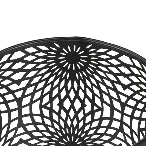 गढ़ा लोहे का खोखला लैंपशेड आधुनिक सजावटी लोकप्रियता दीवार डेस्क लैंपशेड टेबल के लिए काला बड़ा 6 best sales काले धातु लैंप शेड - №1