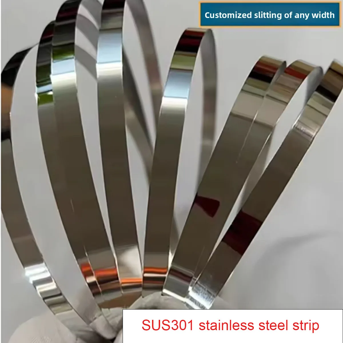 0.15mm SUS301 Stainless Steel Strip, High Elastic Flat Band for Precision Spring Leaf Stamping