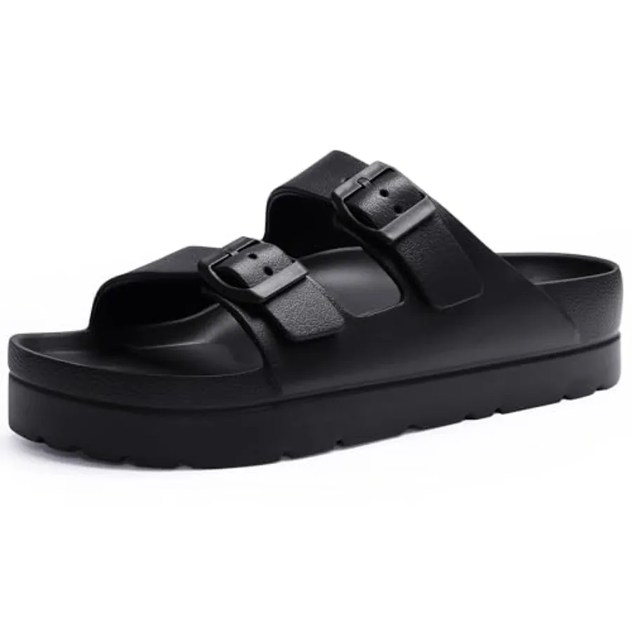 

Goosecret Women's Platform Sandals with Arch Support, Chunky Lightweight Foam Slip on Slides, Comfortable Summer Beach Sandals