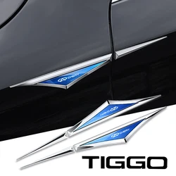 Liga de carro adesivos para Chery Qq Tiggo, acessórios, 3, 5, 7, 8, 2pcs