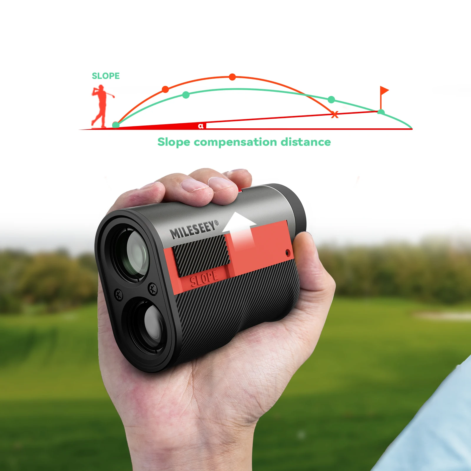 MILESEEY Golf Rangefinder GPF12,Laser Rangefinders With Flag Lock,Vibration, Slope Switch,600M Range Finder Golf