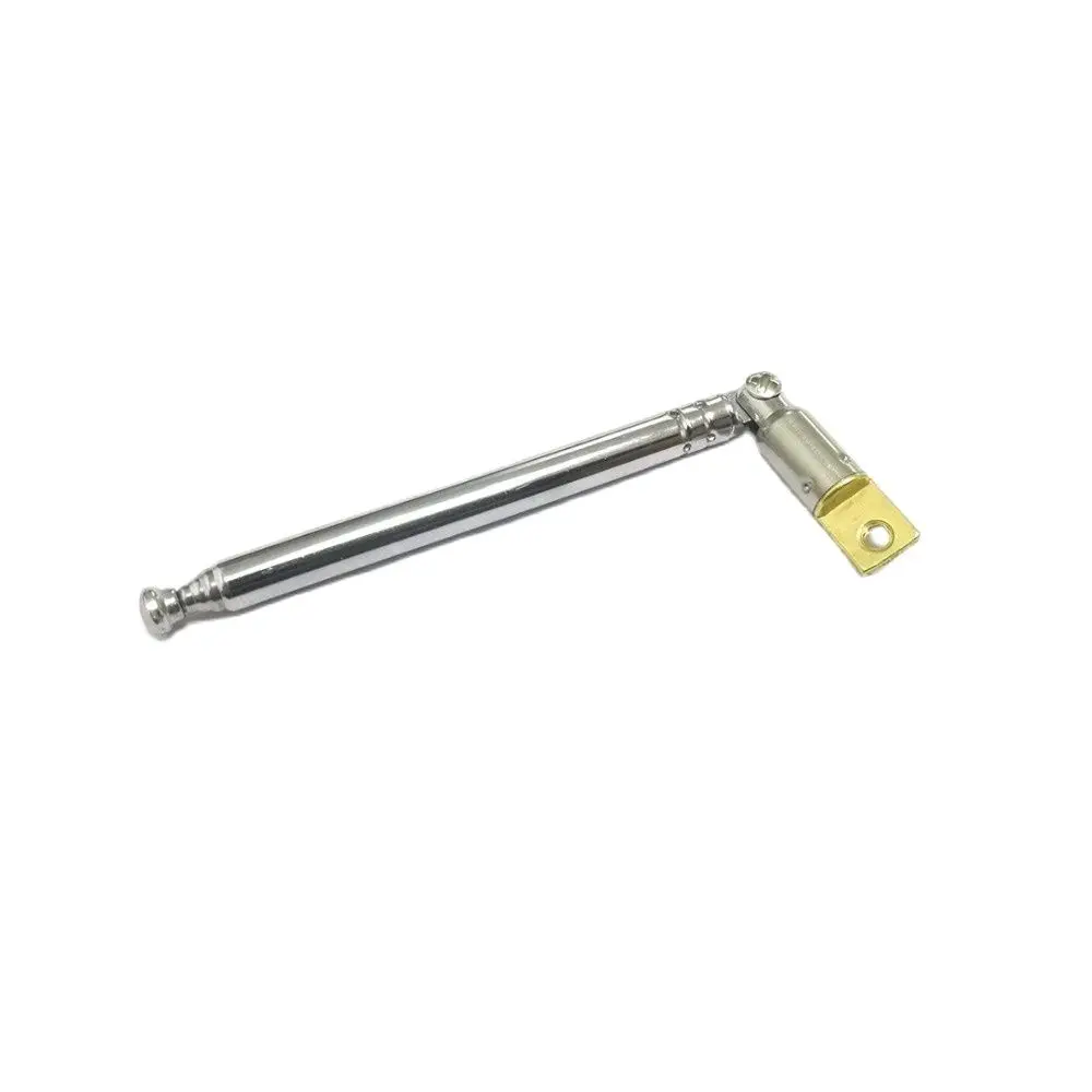 2PCS Silver Tone Radio Receiver Telescopic Antenna Radio Aerial Replacement 5 Sections 90mm Long Wholesale Price
