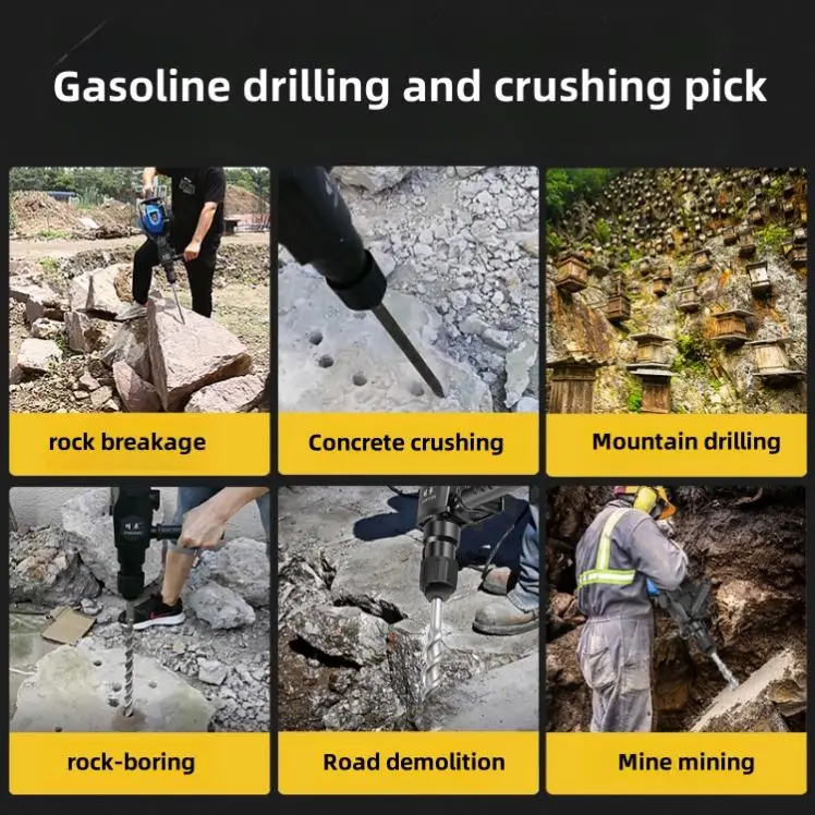 #For High-Power Double Cylinder Hammer Drill Two-Stroke  Pick with Rock Digging Honey Chisel for Mine Drilling Rig view 3