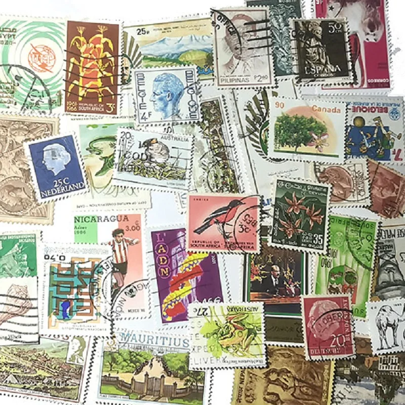 All Around The World Foreign Stamps Letter Post 100 Different Used Stamps Random Gifts At Fidelity Used Postage Stamps With Post