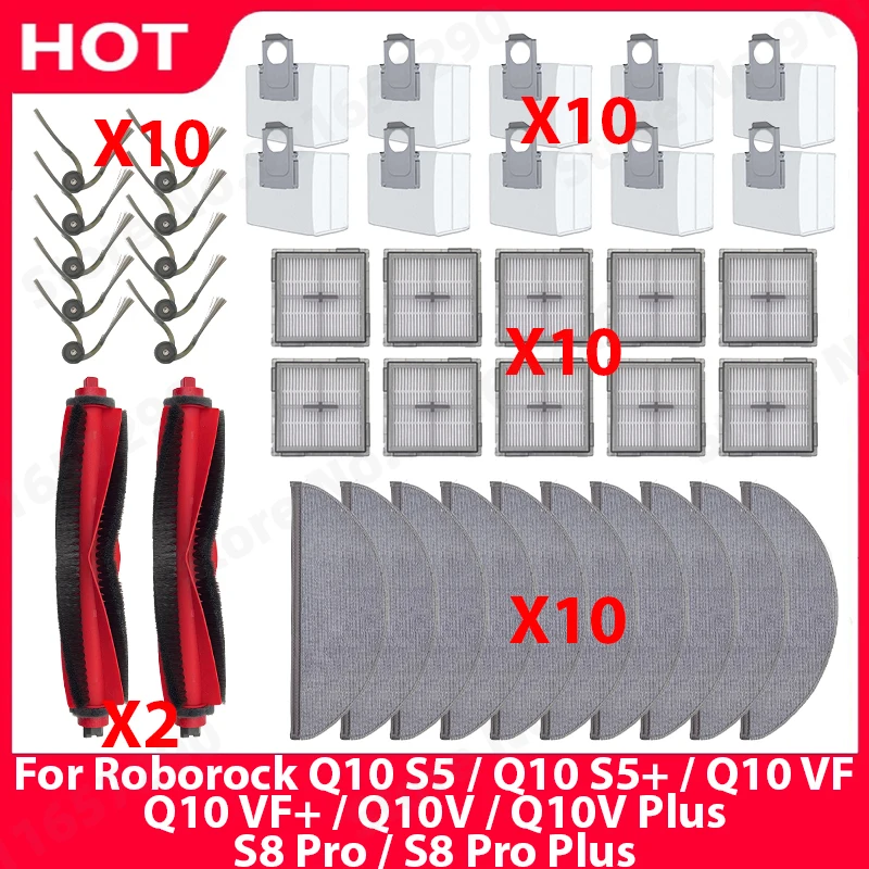 

Fit For ( Roborock Q10 S5 / Q10 S5+ / Q10 VF / Q10 VF+ / Q10V / Q10V Plus / S8 Pro / S8 Pro Plus ) Parts Accessories