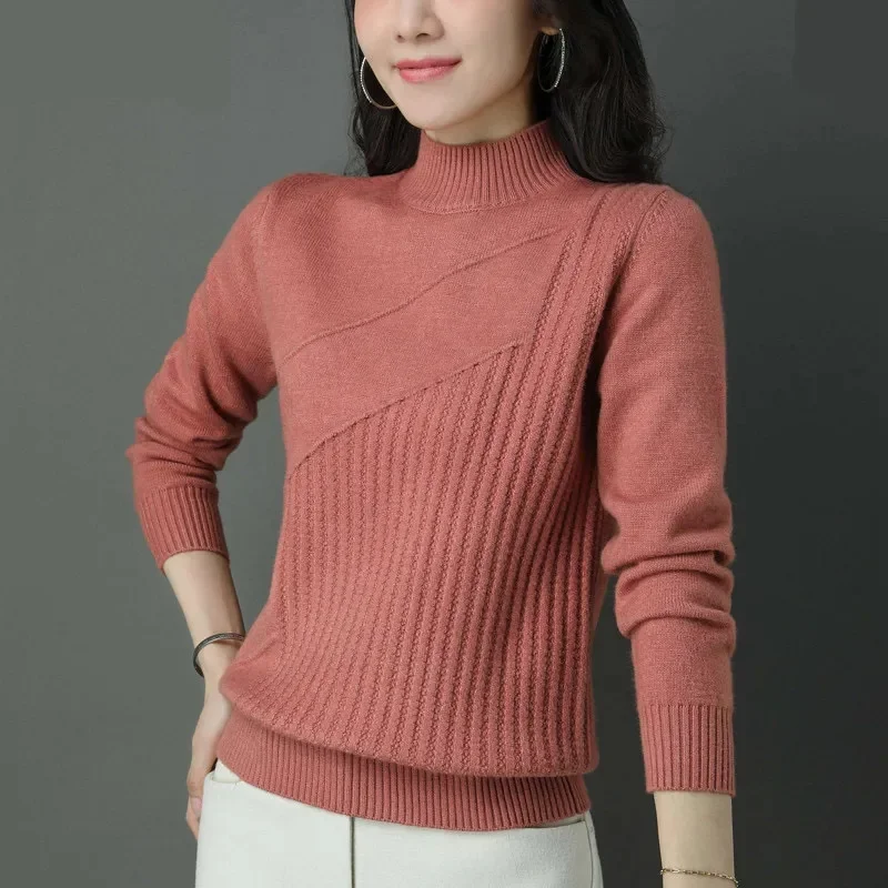 Turtleneck Sweater Womens 2024 Autumn Winter Tops Korean Slim Women Pullover Jumper Knitted Sweater Pull Femme Hiver Truien