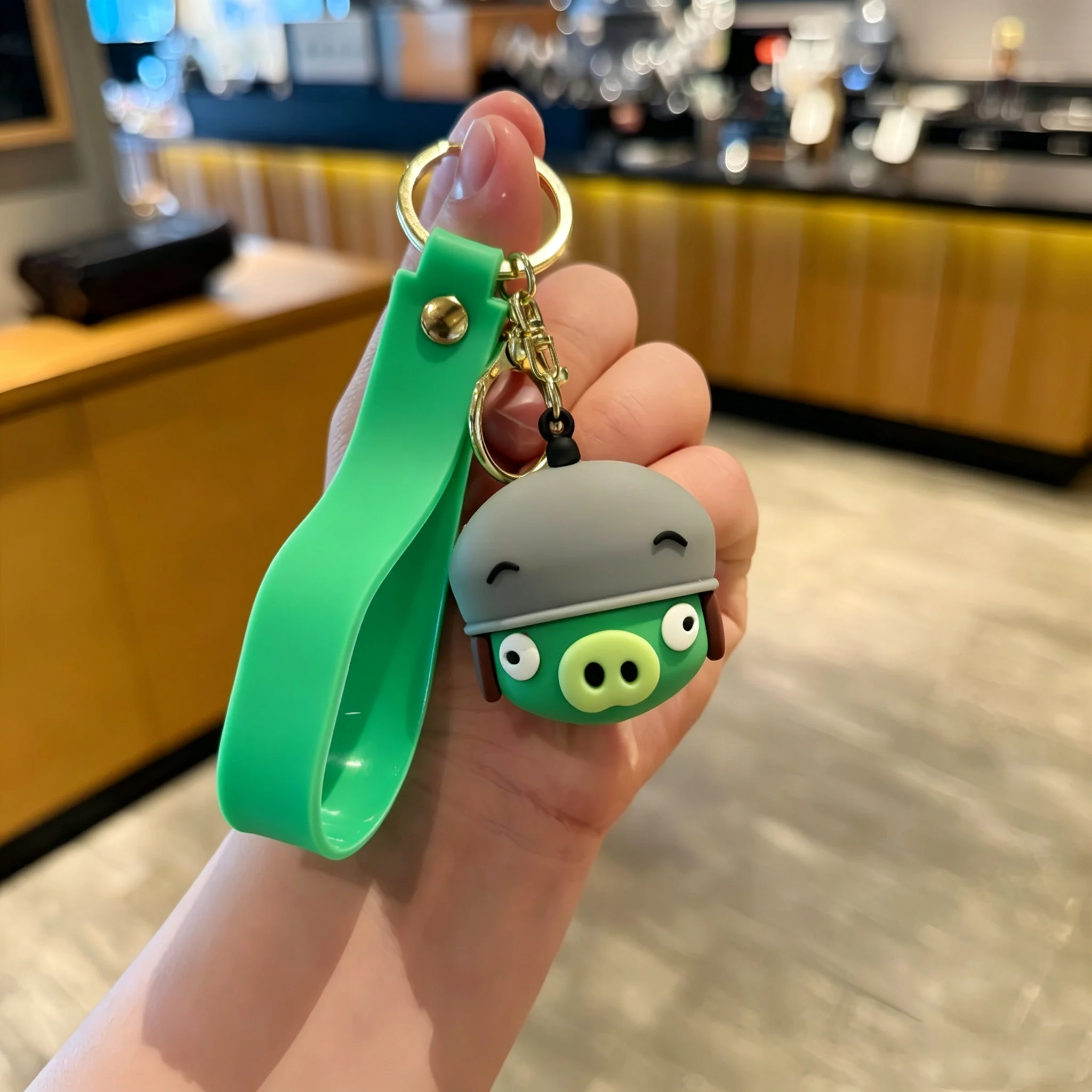 Cute Angry Face Doll Keychain Cartoon Animal Pendant Colorful Silicone Key Ring Bag Charm Funny Bag Accessories Gift for Friends