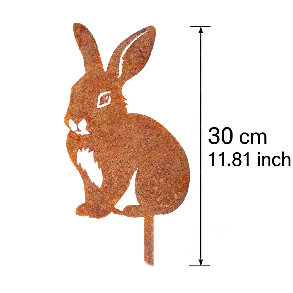 Easter Bunny Metal Art Decor Garden Flower pots Lawn Rabbit Iron Home Outdoor Animal Theme Sculpture Decor Sign - view 6