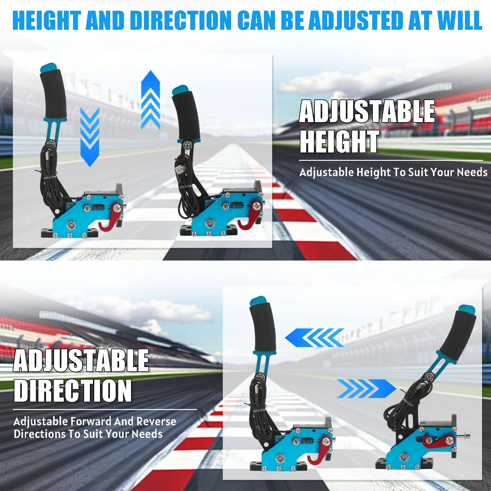USB Handbrake Kit  with Clamp PC Racing Game Drift for Logitech G923/G29/G27/G25 Hall Sensor SIM Racing Brake System Handbrake
