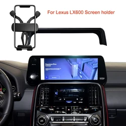 Car Mobile Phone Holder For Lexus LX600 LX570 Screen Fix base Cell Phone Holder Gravity Clamping Suitable For Various of Phones