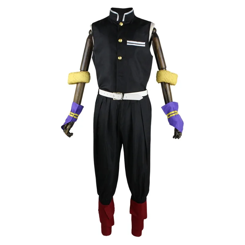 Anime Uzui Tengen Shinazugawa Genya Costume Cosplay Demone Slayers Uniforme Puntelli Set Completo Vestiti Del Partito di Halloween Per Gli Uomini Adulti