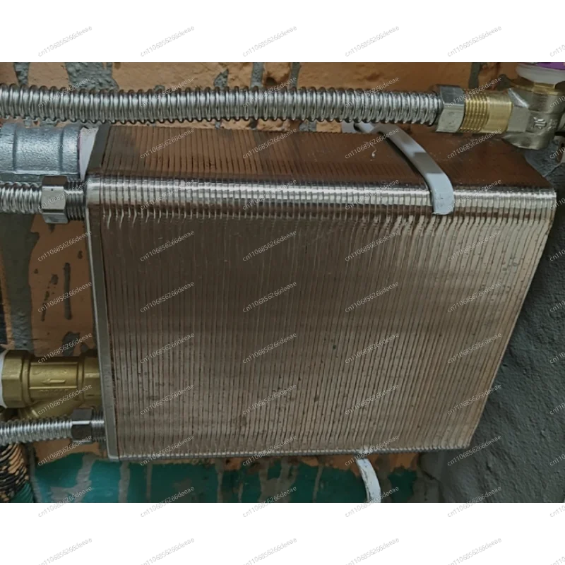 ybjNEW 80-Plate Stainless Steel Brazed Heat Exchanger Counter Flow Water Heating & Cooling