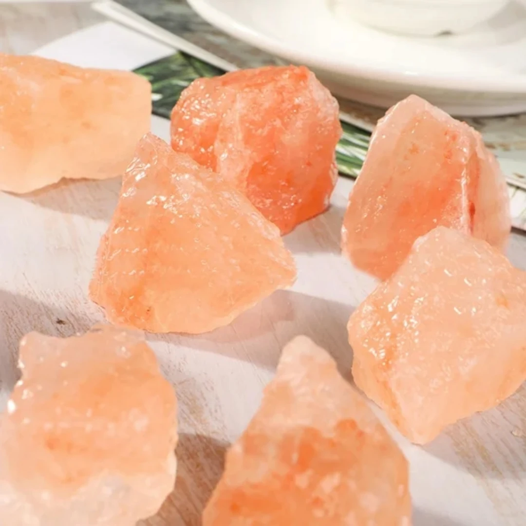 40g/120g/240g Natural Himalayan Orange Salt Raw Stone, Natural Orange Salt Irregular Quartz, Orange Salt Stone Home Decor, Gift