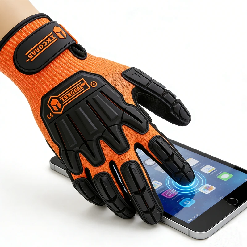 NMSafety A5 Cut Resistant Anti-Vibration Working Glove Anti Cut Touch Screen Safety Shock Absorbing Safety Protective Work Glove