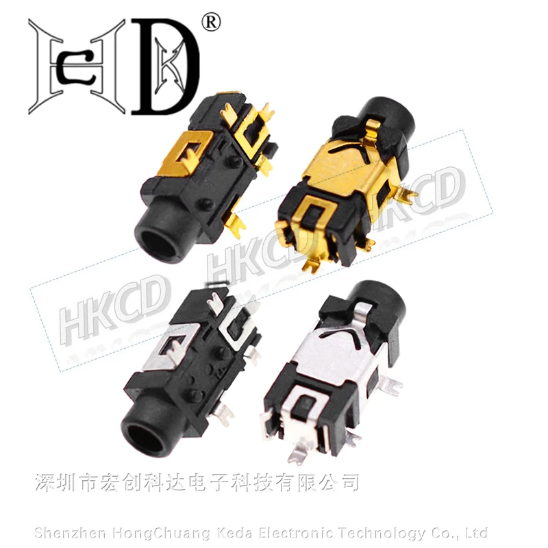 5 قطعة PJ209 حامل الصوت 5 دبوس SMD سماعة حامل 3.5 مللي متر الذهب/الفضة مطلي ثنائي القناة مصلحة الارصاد الجوية سماعة التوصيل واجهة