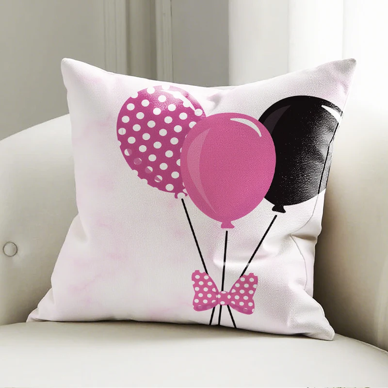 

Balloon Pillow Case Soft Cushion Cover for Sofa Bedroom Decorative Throw Pillowcase